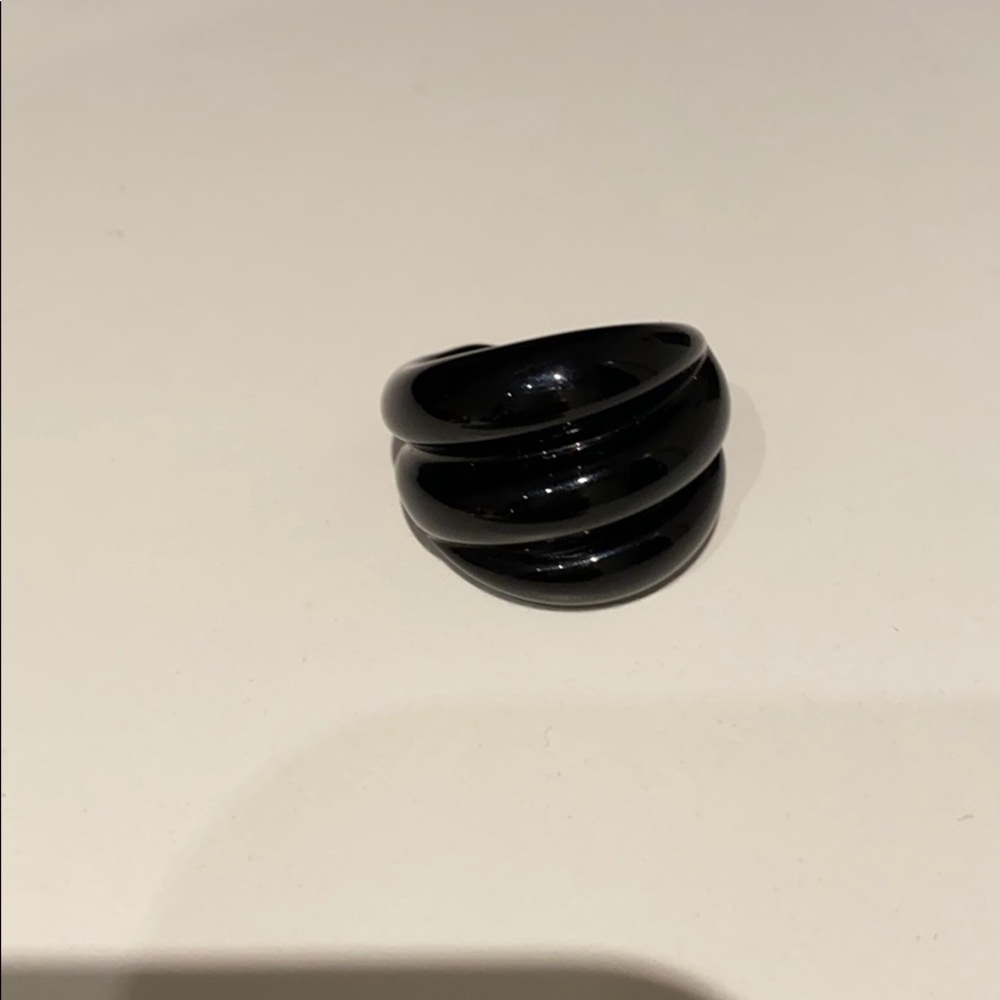 marano glass black ring